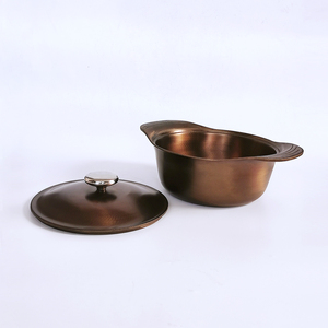 Pentola in casseruola per forno olandese in ghisa completamente lucida, - Product Image 6