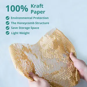 Wrap Honeycomb Paper YJNPACK Kraft Papers Filling Dispenser Protective Black Honeycomb Wrap Paper