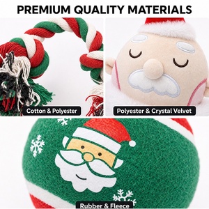Jouet sonore pour <span class=keywords><strong>chien</strong></span> en forme de dessin animé de Noël - Indestructible, soulage l'ennui, émet des sons - Vente en gros - Product Image 3