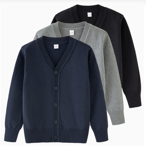 Gilet col rond avec bouton effet nacre