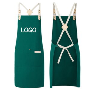 Grembiule pubblicitario stampa Logo personalizzato promozione grembiule da lavoro evento di apertura in tinta unita ristorante Barista grembiule vita - Product Image 5