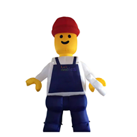 Figurines personnalisées 2M/3M/4M, blocs de jeu gonflables, modèle de cowboy Lego, modèle de personnage Lego pour la décoration, promotion de la boutique de blocs