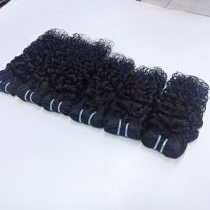 Perruque vietnamienne sans colle pour dentelle frontale prête à porter pour Pixie Curly avec extrémités de cheveux bruts indiens birmans à double tirage - Product Image 1