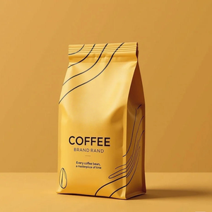 Pochette debout en plastique avec logo personnalisé avec fermeture éclair zip-lock pour café, <span class=keywords><strong>snack</strong></span>, thé, poudre de protéines, sacs d'emballage OEM - Product Image 3