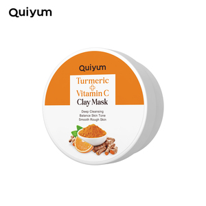 Masque facial de voyage QUIYUM au curcuma et à la vitamine C, masque d'argile pour le visage, resserre les pores, éclaircit la peau terne, élimine les points noirs, l'acné et les taches brunes - Product Image 1
