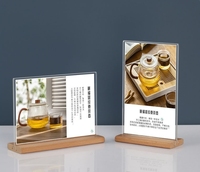 Vente en gros de table acrylique sur pied ou carte de liqueur double face ou de prix ou de table coulissante en bois