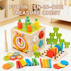 Cubo de Madera Multifuncional Montessori para Bebés, Juguete Sensorial de Pesca de Madera para Niños, Varios Colores Disponibles, Nueva Llegada - Product Image 2