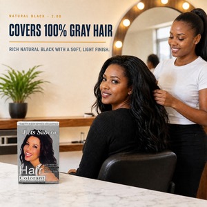 Crème colorante <span class=keywords><strong>permanente</strong></span> noire pour cheveux, kit de couverture des cheveux gris en gros à domicile, application facile pour cheveux bouclés et gris naturels - Product Image 5