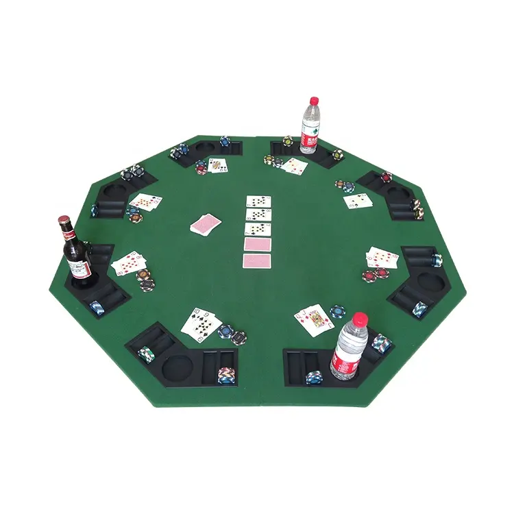 Octagon vier fold poker table top