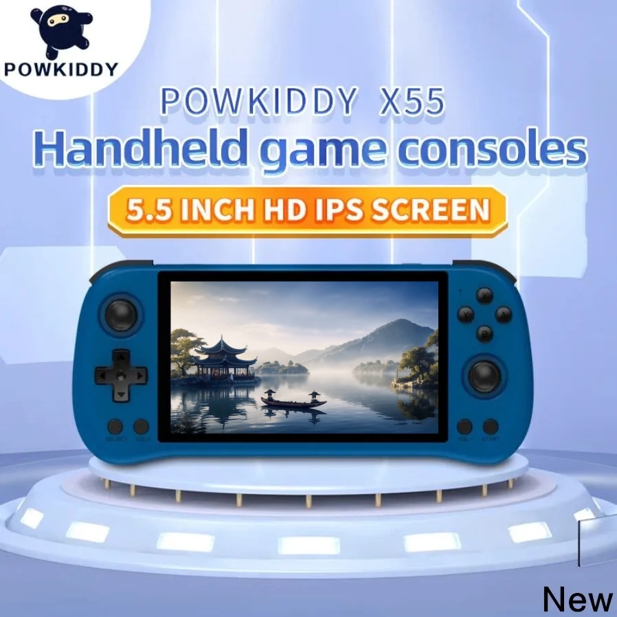 レトロゲーム Powkiddy Model X55 機体 5.5インチ携帯ゲーム機 PS2