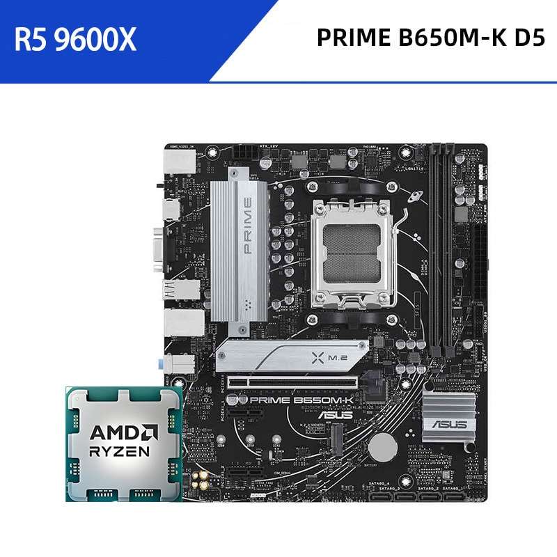 Ryzen 5 9600X + ASUS PRIME B650M-K DDR5