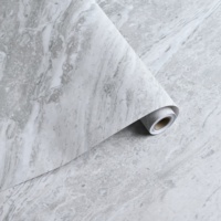 ORON Sticker mural en vinyle PVC imperméable auto-adhésif épais 3D gris béton mat moderne pour salon