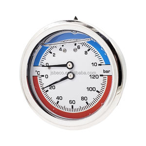 Jauge de <span class=keywords><strong>pression</strong></span> de température axiale pour chaudière à vapeur chaudière à <span class=keywords><strong>eau</strong></span> chaude Machine à expresso chaudière manomètre à vapeur - Product Image 5