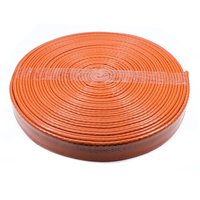 AN4 AN6 AN8 AN10 AN12 Manchon ignifuge Tube en fibre de verre Enduit de résine de silicone Tressé Ignifuge Résistant aux hautes températures