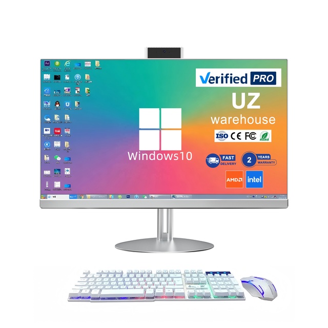 OEM ODM Custom Design 23.8 Inch All-in-One Desktop Touchscreen Computer Intel I5 DDR3 RAM SSD HDD Storage Home & Student Use