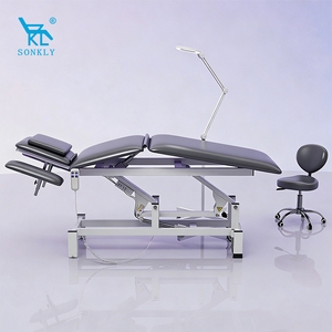 SONKLY Höhenverstellbare Untersuchungsliege mit Neigbarer Kopfstütze Manuelle Massageliege für Krankenhaus Klinik Rehabilitationszentrum - Product Image 1