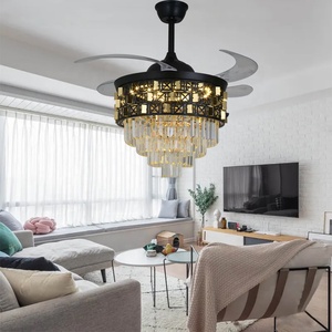 Lámpara colgante LED de lujo para interiores con ventilador, control remoto inteligente ajustable a 6 niveles, bajo nivel de ruido, 42 pulgadas - Product Image 3