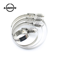 Collier de serrage en silicone robuste Collier de serrage de type américain, colliers de serrage en acier inoxydable