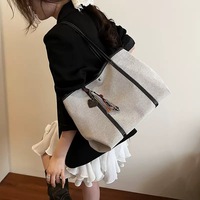 Sac à main zippé de qualité supérieure pour femme, style rétro, grande capacité, design décontracté, couleur unie, idéal pour le shopping
