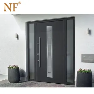 Neueste Design Hurricane Proof Glas Aluminium Eingangstür