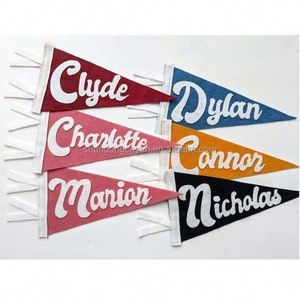 Customizable <b>Blank</b> Digital Printing Bunting Promotional Appliqued Embroidery Logo Automotive <b>Pennant</b> Flag <b>Felt</b> Aluminum Flagpole - Product Image 5