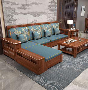 Canapé-<span class=keywords><strong>lit</strong></span> sectionnel moderne en bois massif, pliable et extensible, avec rangement, pour la maison, la chambre, l'hôtel, le salon - Product Image 4