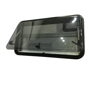 Ventana Lateral Redonda de Aluminio de 1200x500 mm con Esquinas Redondeadas R70 para Autocaravana, Remolque, Cámper, con Vidrio PMMA y Mosquitera - Product Image 3