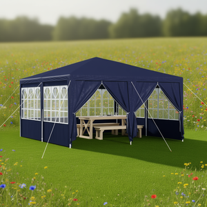 Carpa azul para fiestas de boda de 157.48 x 157.48 x 104.72 pulgadas de polietileno de apertura rápida para eventos al aire libre - Product Image 2