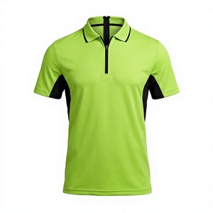 Chemise boutonnée à manches courtes pour homme, séchage rapide, respirante, tricotée, unie, 100% coton piqué, formelle, personnalisable, golf - Product Image 1