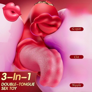 Chinesische Sexspielzeugbox für Frauen, Zungen-Vibrator, G-Punkt, Kitzler, Erotikprodukt, Rosen-Vibrator, Schaukel-Masturbations-Silikonmaschine - Product Image 2