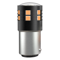 Luz led de freno para coche, luces antiniebla y de conducción, color ámbar, 550lm, 1157, 1156, 7443, 3157, p21w, sin error, alto brillo, piezas de automóviles