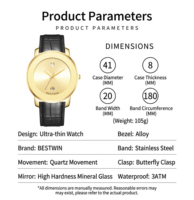 VVS Ultrafino Reloj Hombre Cuarzo Acero Inoxidable Negocios Lujo Impermeable Analógico OEM ODM Low MOQ