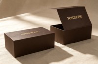 Boîte cadeau en papier magnétique pliable personnalisable de luxe, écologique, avec revêtement UV, gaufrage, laminage mat, rigide