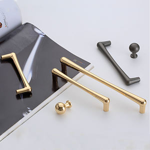 Manijas de perfil de zinc Ambry contratadas simples y modernas manijas de puerta de cajón de manija de gabinete de oro <span class=keywords><strong>del</strong></span> <span class=keywords><strong>norte</strong></span> de Europa - Product Image 3