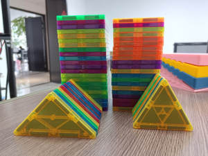 玉奇玩具3D磁性瓷砖积木套装教育建筑设计礼品5至7岁儿童 - Product Image 5