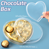 Boîte à chocolat en plastique de qualité alimentaire SUNSHIGN en forme de cœur, boîte à pâtisserie étoile avec couvercle, étui pour café, perles de cacao, collations, dragées