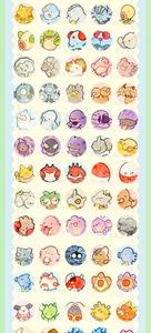 Aimant de réfrigérateur en céramique personnalisé DM, motif <span class=keywords><strong>Chikorita</strong></span> Eevee, en porcelaine aquarelle, décalcomanie décorative pour la maison, cadeau - Product Image 6