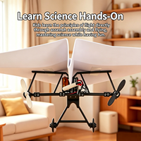 Kit d'avion en papier télécommandé DWI Dowellin 2,4 GHz DIY avec lumières pour enfants, cadeaux, jouet éducatif STEM pour les écoles