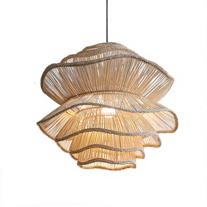 Lampada a Sospensione Vintage in Rattan Intrecciato e Ferro, Design Moderno, Illuminazione a Risparmio Energetico 3500K Bianco Caldo, Facile Installazione - Product Image 4
