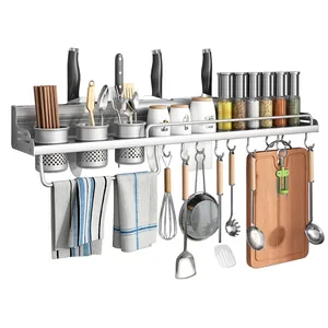 Organizador de parede, prateleira e panelas para organização da cozinha com gancho removível, para pote e panelas
