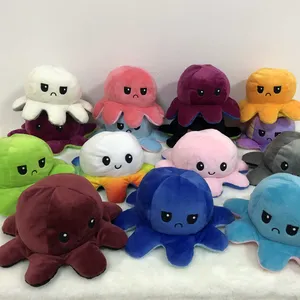 Juguetes de animales de peluche, almohada de pulpo Reversible, gran oferta