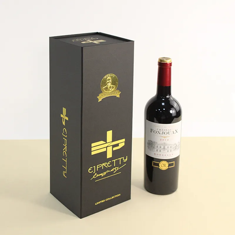 Luxus Geschenkset Weinflasche Glas verpackungs box Tragbare Leder Wein Geschenk boxen Einzel flasche Eine klare Weinglas box