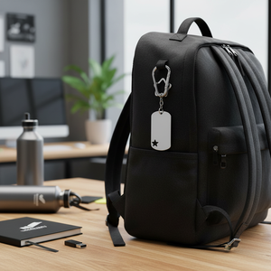 Portachiavi e Moschettoni Promozionali Rettangolari con Foro a Stella dal Design Unico per Personalizzazione e Branding - Product Image 3