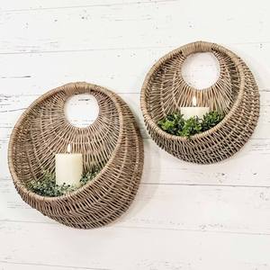 JY fatto a mano all'aperto grande cesto appeso <span class=keywords><strong>vimini</strong></span> pianta vaso e cesto di salice per le piante - Product Image 5