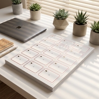 Carte Intelligente NFC RFID F08 CPU Personnalisée, Inlay pour Carte de Membre, Disposition 2x5, 125KHz 13.56MHz, Feuille PVC A4 Étanche, Paiement Hôtelier