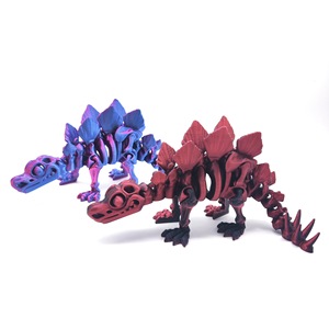 Esqueleto de dinosaurio estegosaurio impreso en 3D multicolor con articulaciones móviles, figura, regalo, artesanía, coleccionable para niños y niñas. - Product Image 3