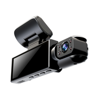 Cámara de Coche M8 con Doble Lente Frontal y de Cabina, Full HD 1080p, Pantalla LCD, Visión Nocturna, Grabación en Bucle Automática, Sensor G, 1 Año de Garantía, Caja Negra