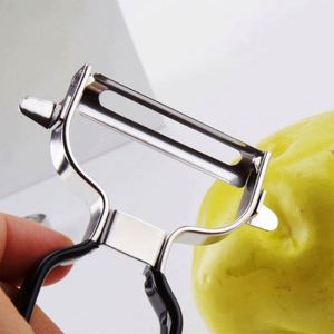 Vente chaude : Éplucheur de pommes de terre, mangues et oignons en forme de Y, en acier inoxydable avec manche en PP, outil de cuisine économique et de bonne qualité pour fruits et légumes - Product Image 2