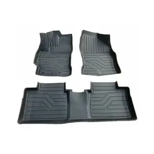 4Pcs Heavy-Duty All-Weather Aluminum PVC Rubber Car Floor Mats In Blue Color Car Mat