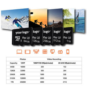 Venta al por mayor Micro muestras a granel 128GB 64GB 16GB 8GB 4GB SD TF tarjeta capacidad verdadera 256GB 32GB tarjeta de memoria Taiwán <span class=keywords><strong>Chip</strong></span> A1 U3 velocidad DVR - Product Image 4